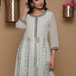 Juniper Womens Ivory Georgette Bandhani Print Kurta - Swadesiicart