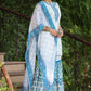 Juniper Womens Blue Embroidered And Printed Kurta Sharara Dupatta Set | Swadesiicart
