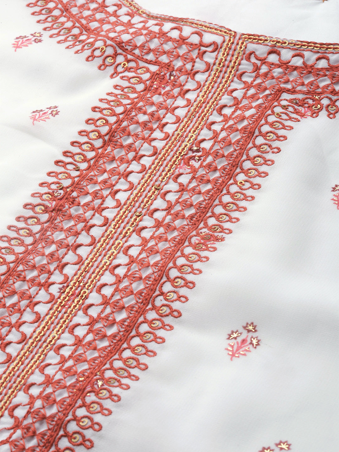 Juniper Womens Maroon Embroidered And Printed Kurta Sharara Dupatta Set | Swadesiicart