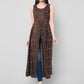 Kalini Women Brown & Black Abstract Print A-Line Kurta - Swadesiicart