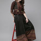 Juniper Womens Black Floral Printed Cambric Clothing Set | Swadesiicart