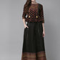 Juniper Womens Black Floral Printed Cambric Clothing Set | Swadesiicart