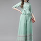 Juniper Womens Mint Floral Printed Cambric Clothing Set | Swadesiicart
