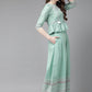 Juniper Womens Mint Floral Printed Cambric Clothing Set | Swadesiicart