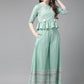 Juniper Womens Mint Floral Printed Cambric Clothing Set | Swadesiicart