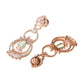 Saraf RS Jewellery Rose Gold-Polished & Sea Green American Diamond Studded Jewellery Set - Swadesiicart