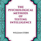 THE PSYCHOLOGICAL METHODS OF TESTING INTELLIGENCE - Gyan Books - Swadesiicart