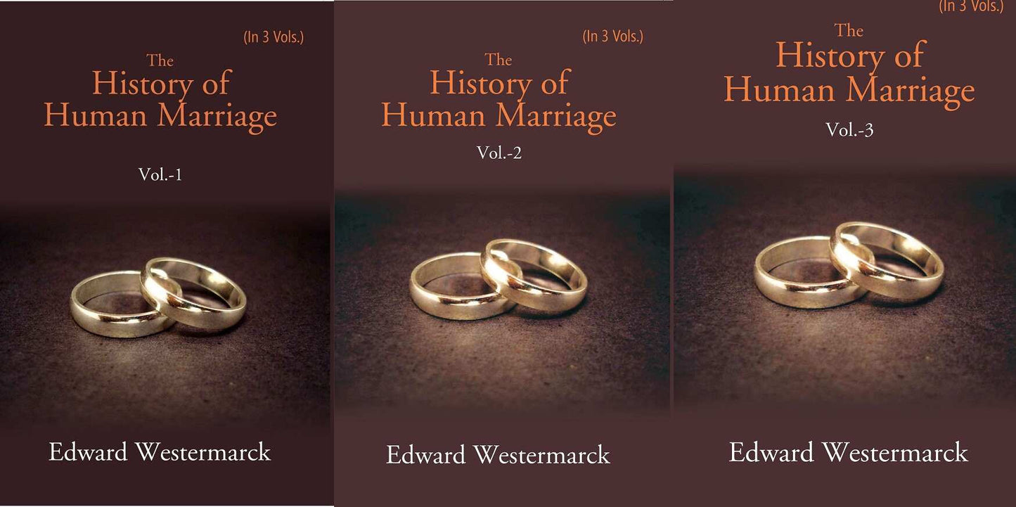 The History of Human Marriage Volume 1st - Gyan Books - Swadesiicart