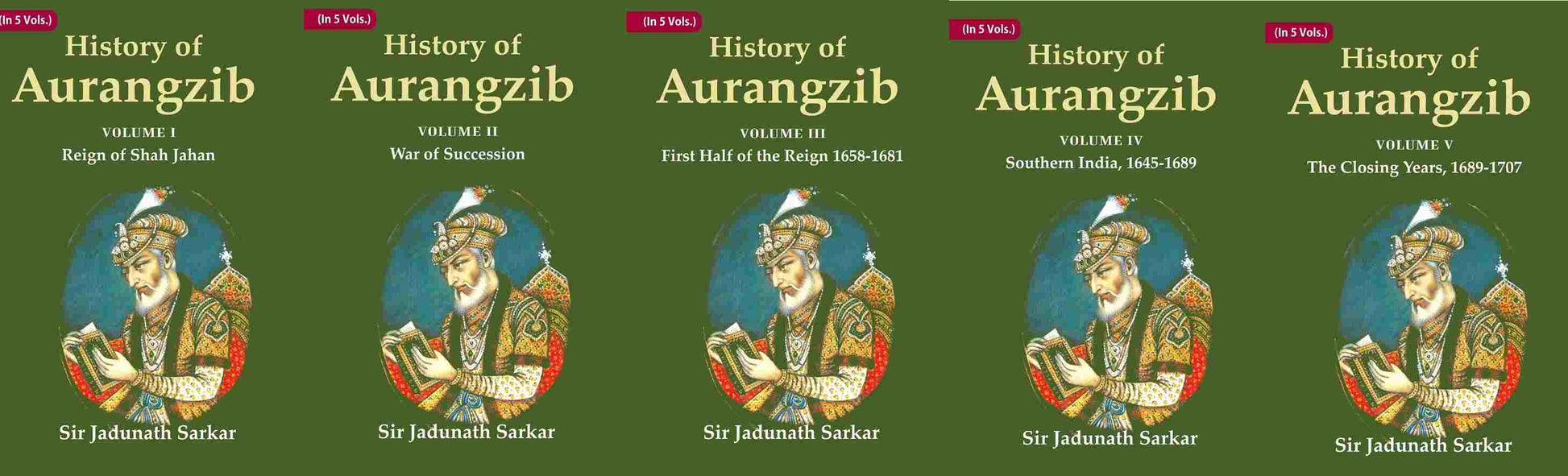 History of Aurangzib 5 Vols. Set - Gyan Books - Swadesiicart