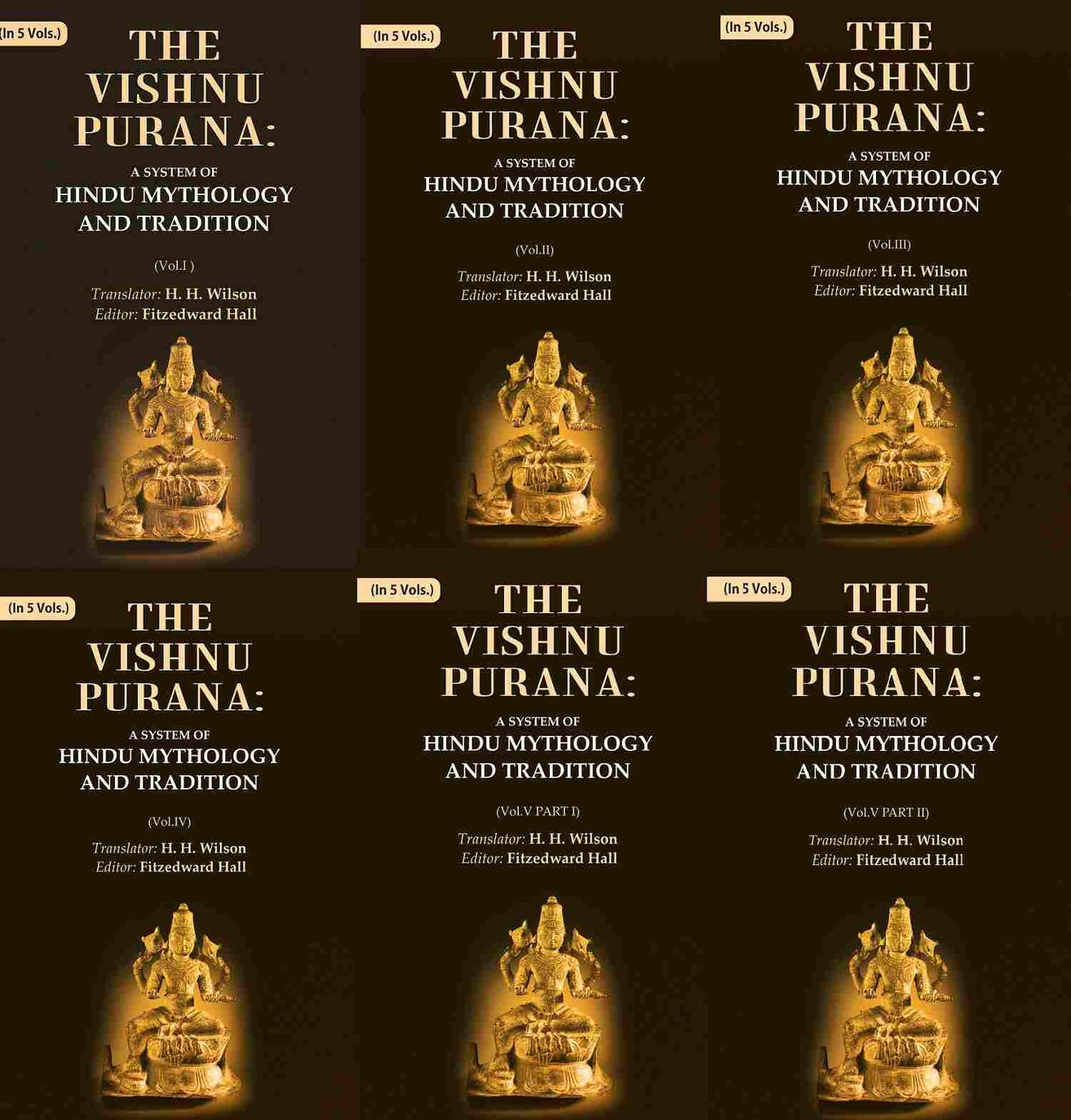 The Vishnu Purana: A System of Hindu Mythology and Tradition 5 Vols. Set - Gyan Books - Swadesiicart
