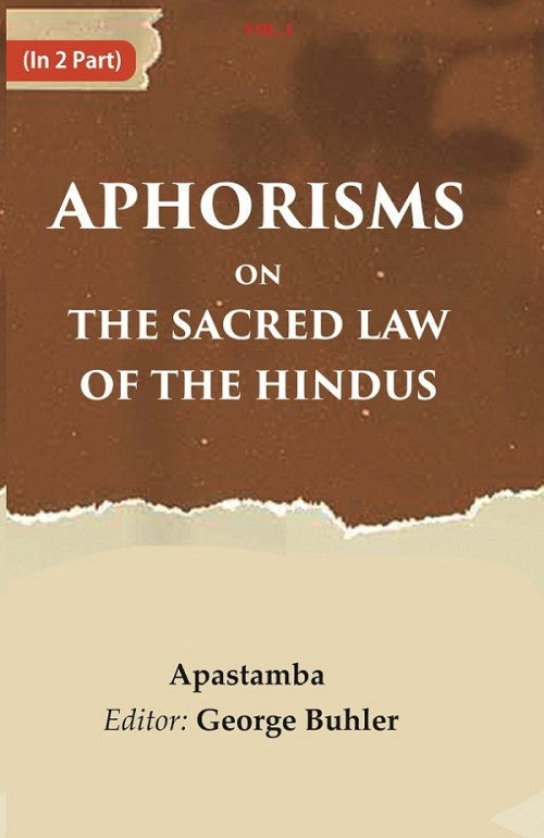 Aphorisms on the Sacred Law of the Hindus 2nd - Gyan Books - Swadesiicart