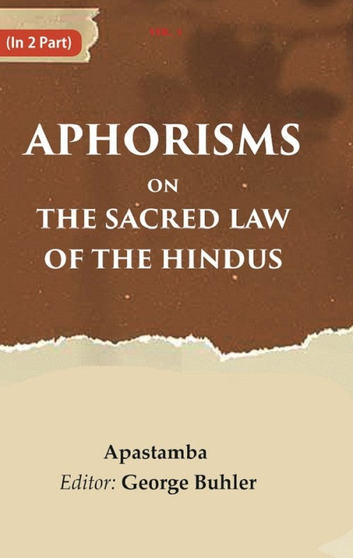 Aphorisms on the Sacred Law of the Hindus 1st - Gyan Books - Swadesiicart