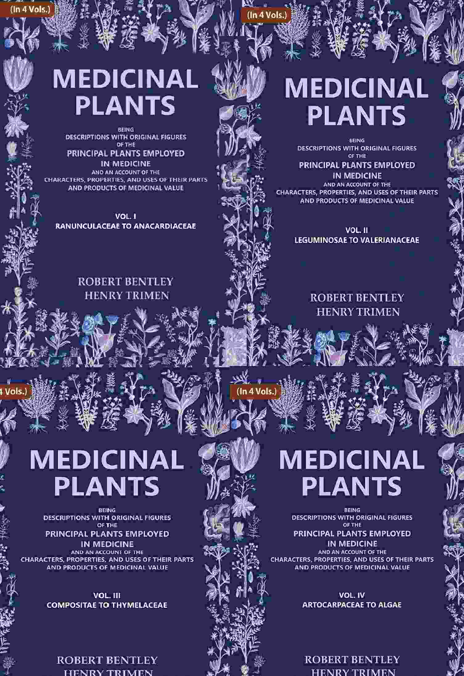 Medicinal Plants: Being Descriptions With Original Figures Of The Principal Plants Employed 4 Vols. Set - Gyan Books - Swadesiicart
