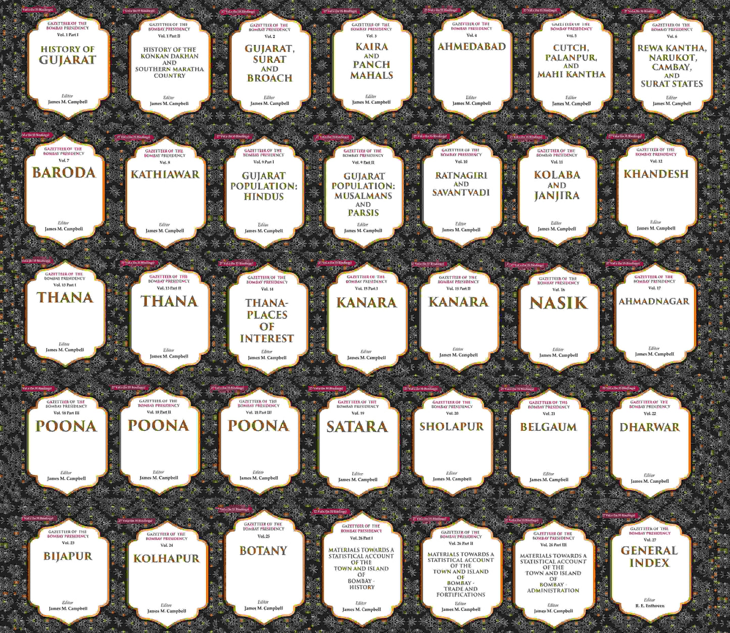 Gazetteer Of The Bombay Presidency 27 Vols. Set in 35 Binding - Gyan Books - Swadesiicart