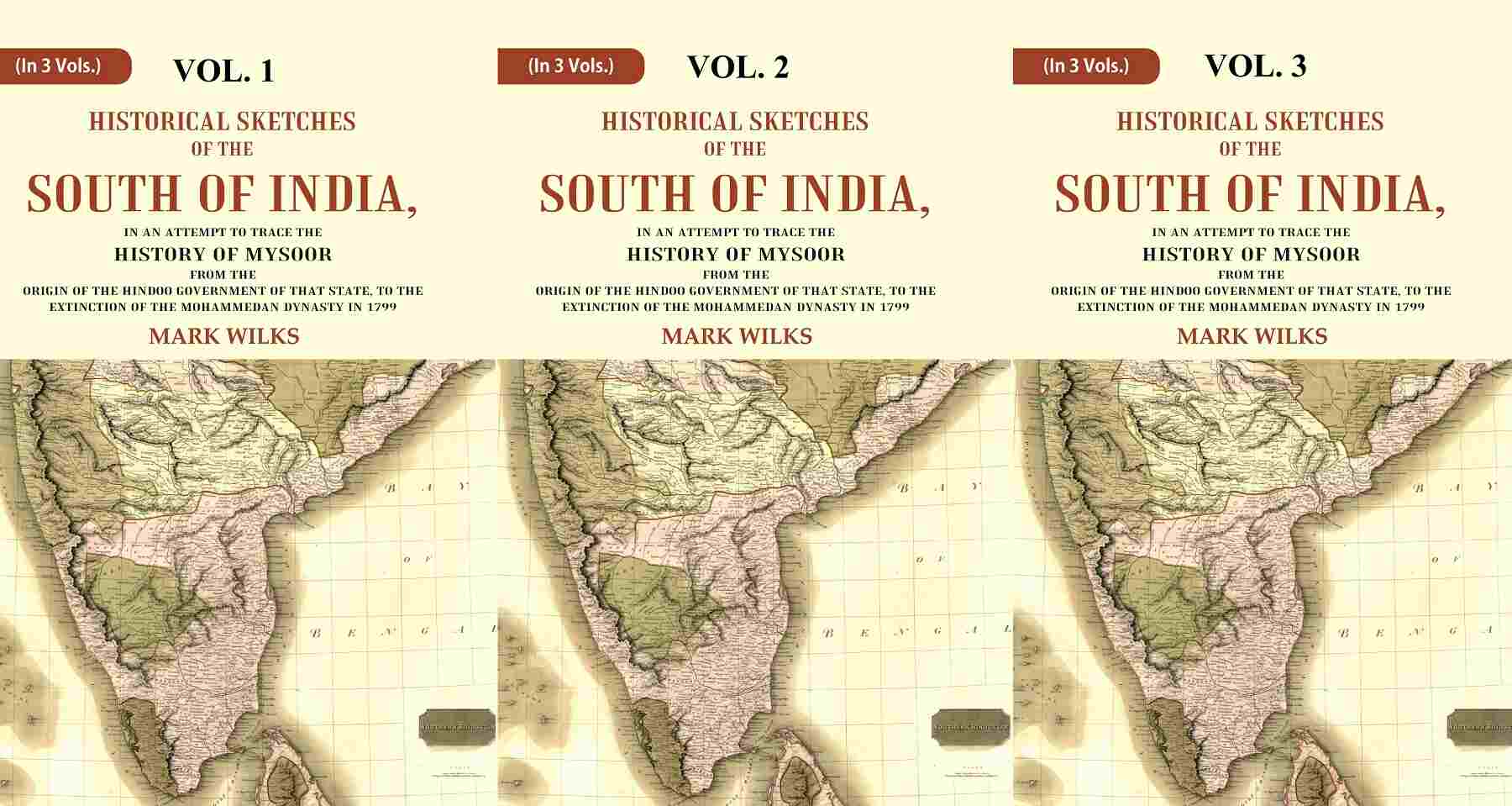 Historical Sketches Of The South Of India In An Attempt To Trace The History Of Mysoor From The 3 Vols. Set - Gyan Books - Swadesiicart