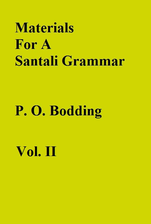 Materials For A Santali Grammar {Mostly Morphological} Vol. 2nd - Gyan Books - Swadesiicart