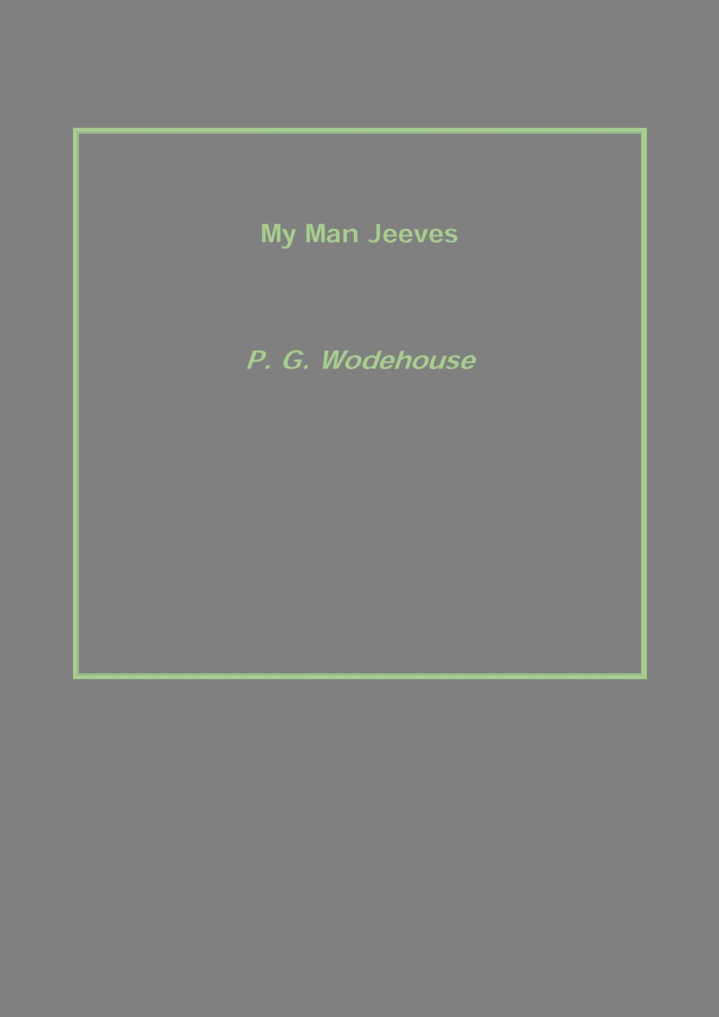 My Man Jeeves - Gyan Books - Swadesiicart