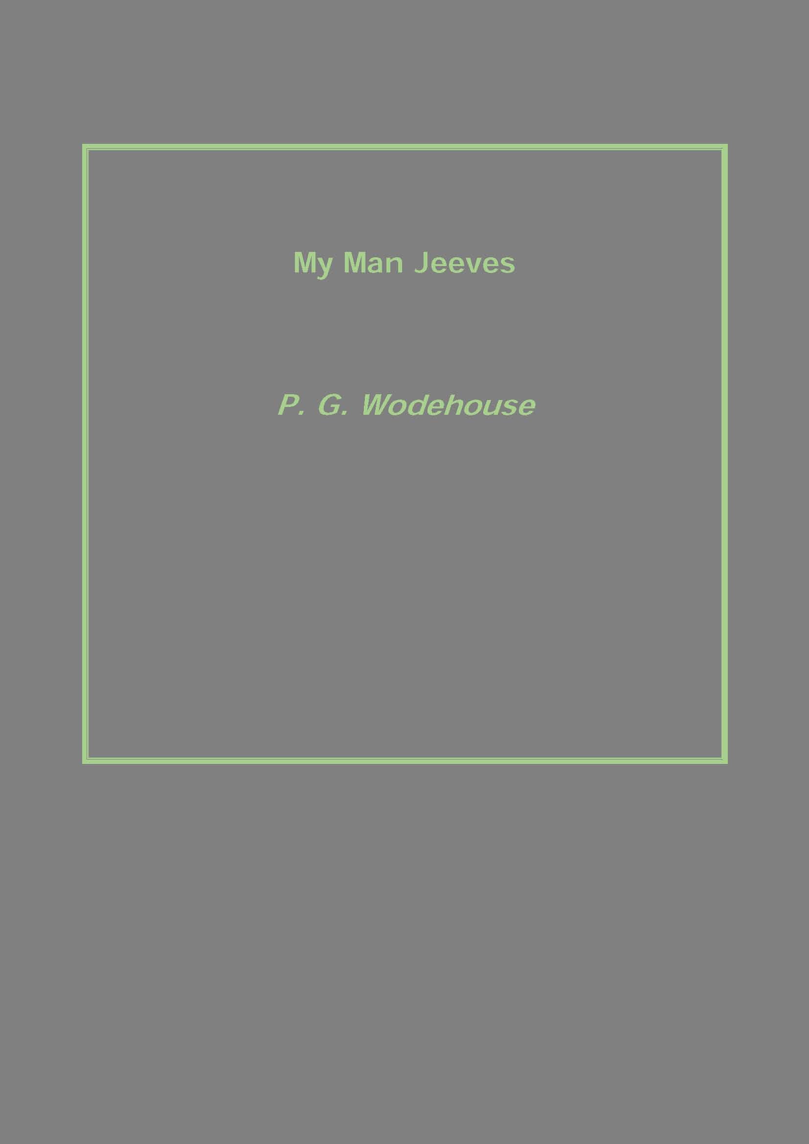 My Man Jeeves - Gyan Books - Swadesiicart