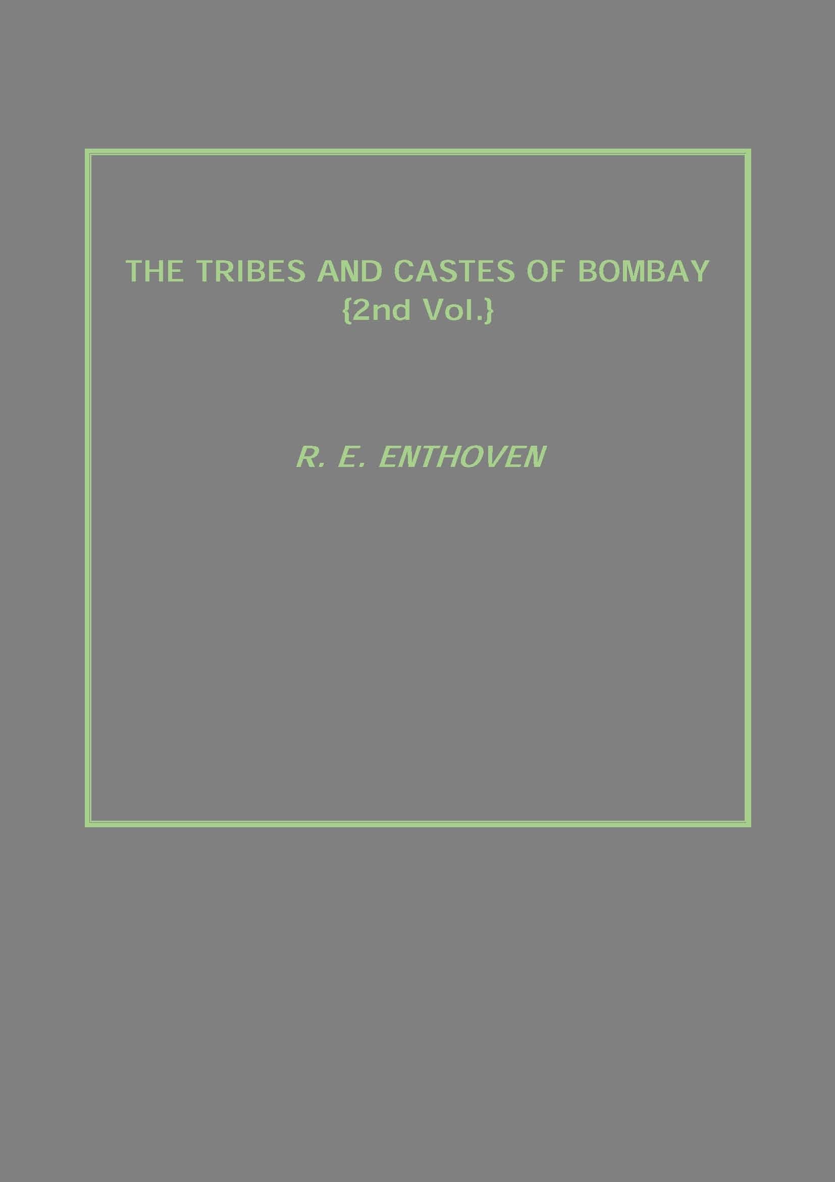 The Tribes and Castes of Bombay Vol. 2nd - Gyan Books - Swadesiicart