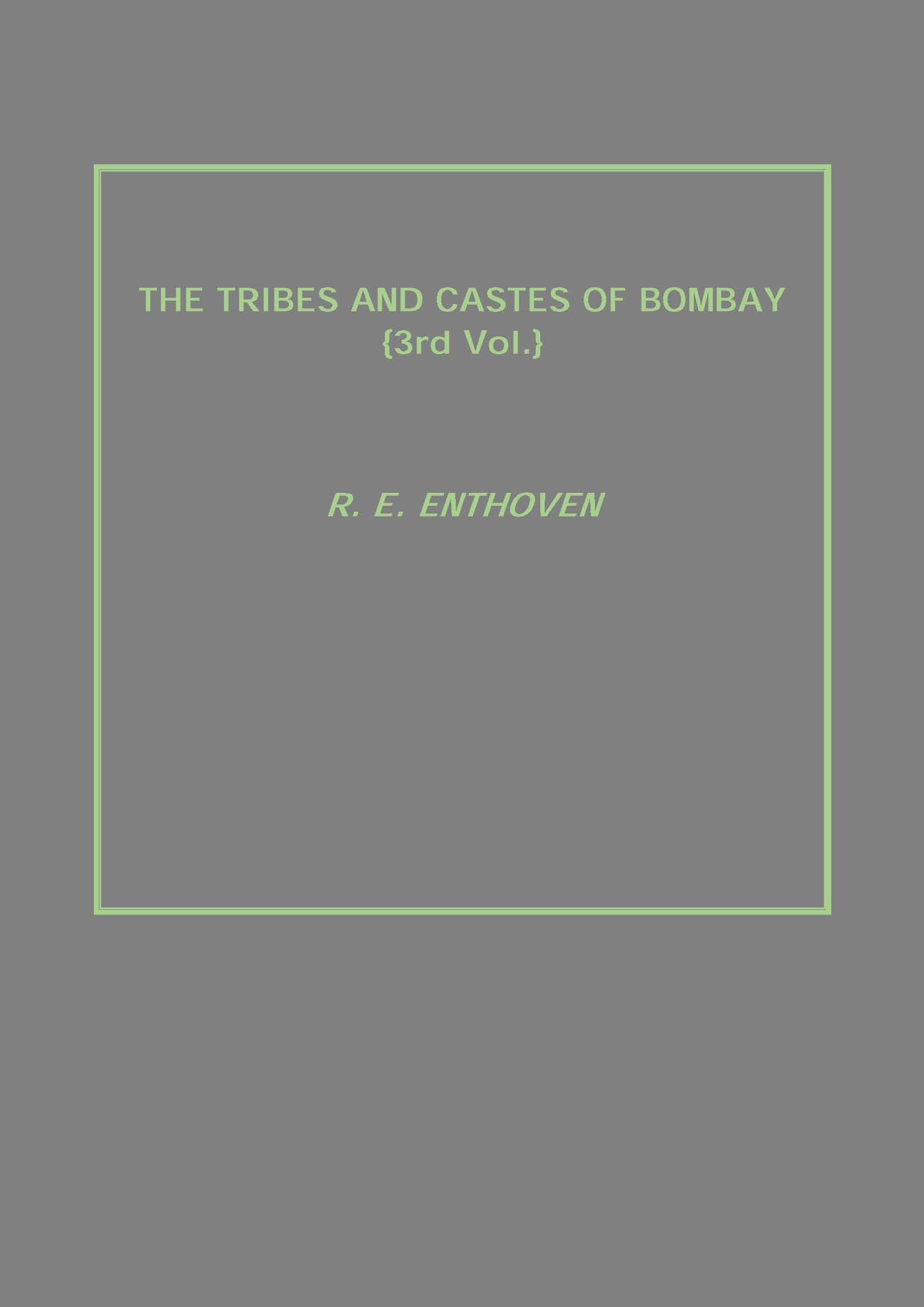 The Tribes and Castes of Bombay Vol. 3rd - Gyan Books - Swadesiicart