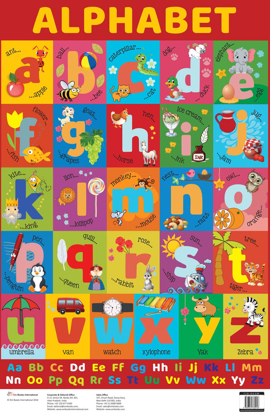 Alphabet (Small Letters) : Charts - Om Books - Swadesiicart