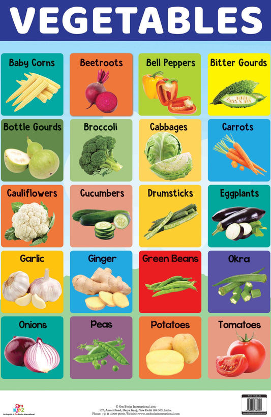 Vegetables : Charts - Om Books - Swadesiicart