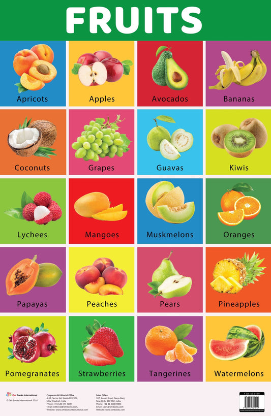 Fruits : Charts - Om Books - Swadesiicart