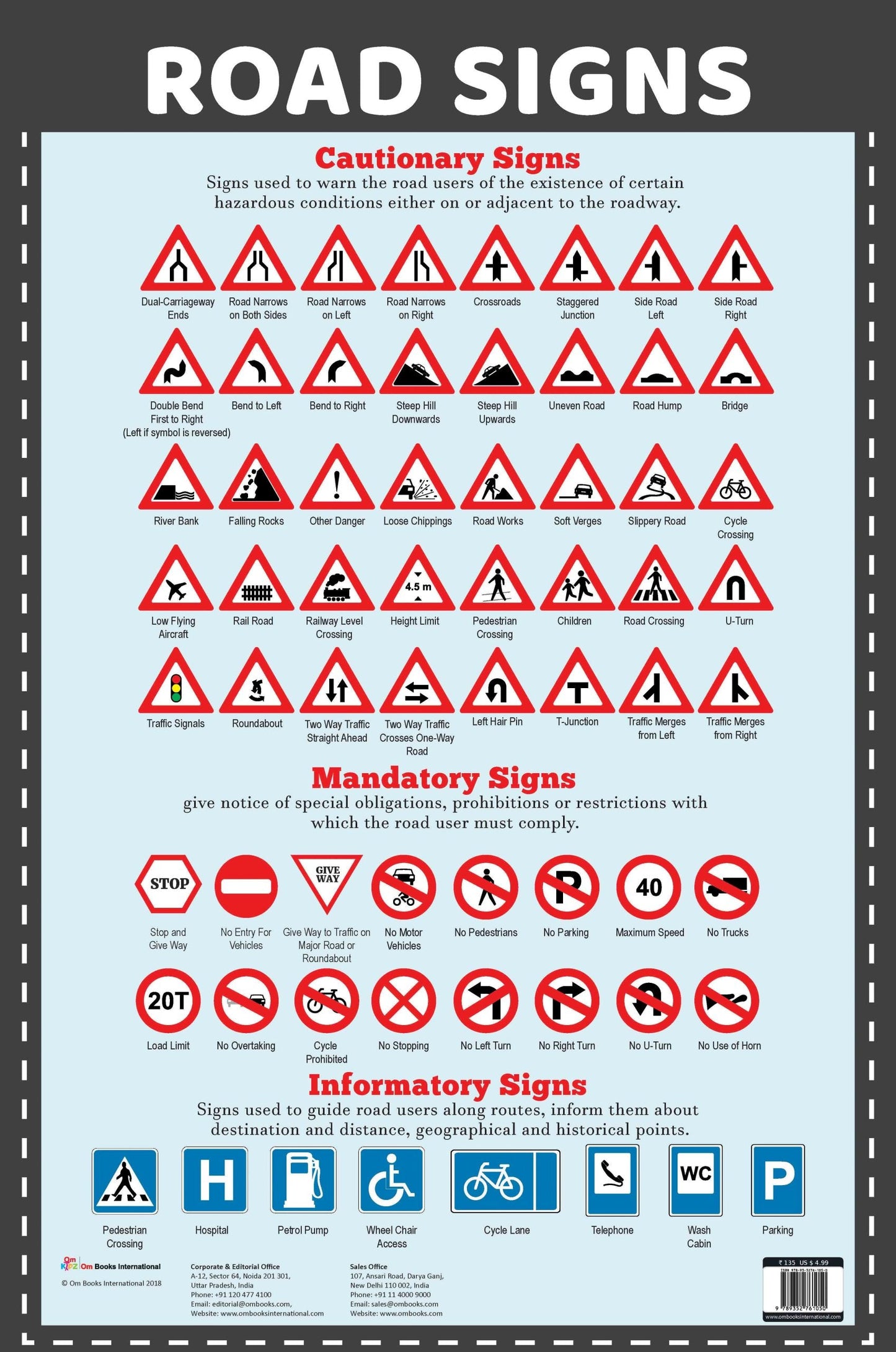 Road Signs : Charts - Om Books - Swadesiicart
