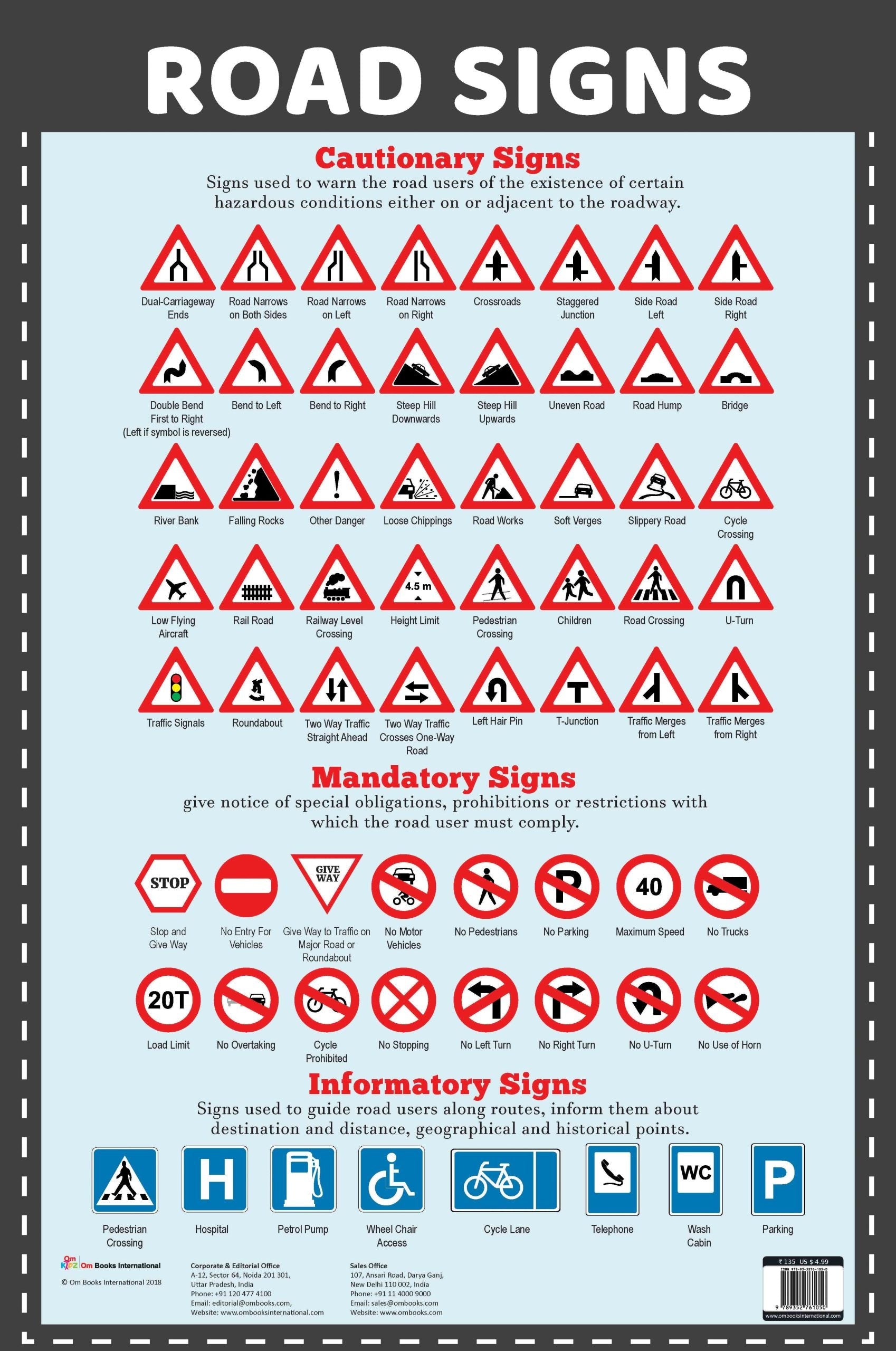 Road Signs : Charts - Om Books - Swadesiicart