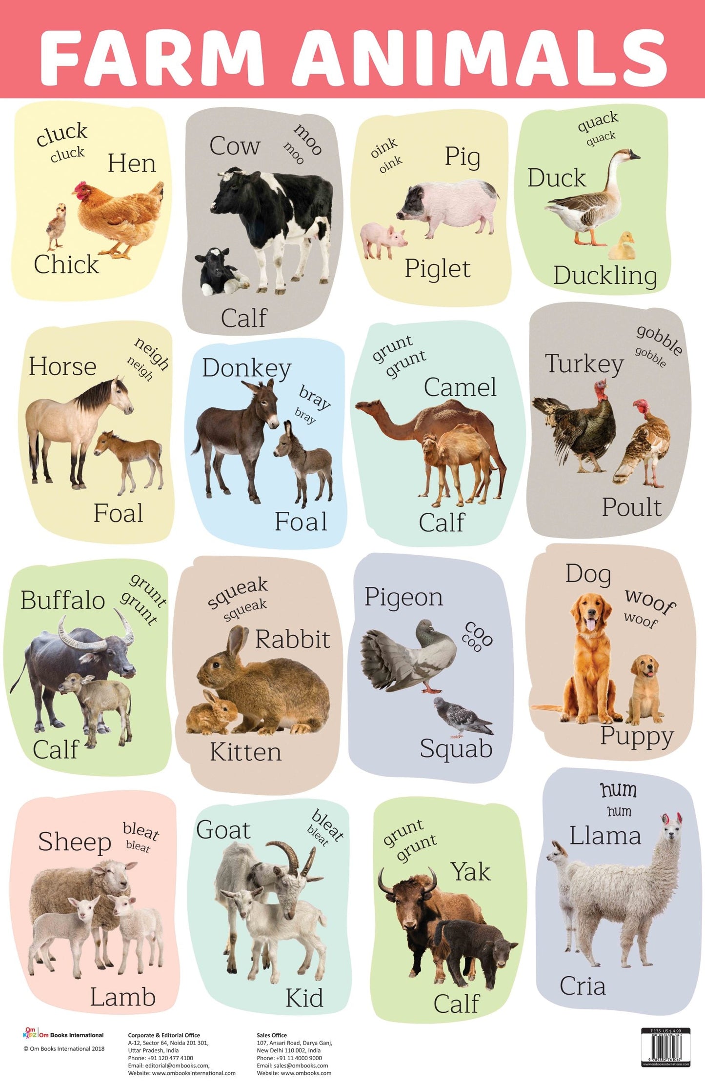 Farm Animals : Charts - Om Books - Swadesiicart