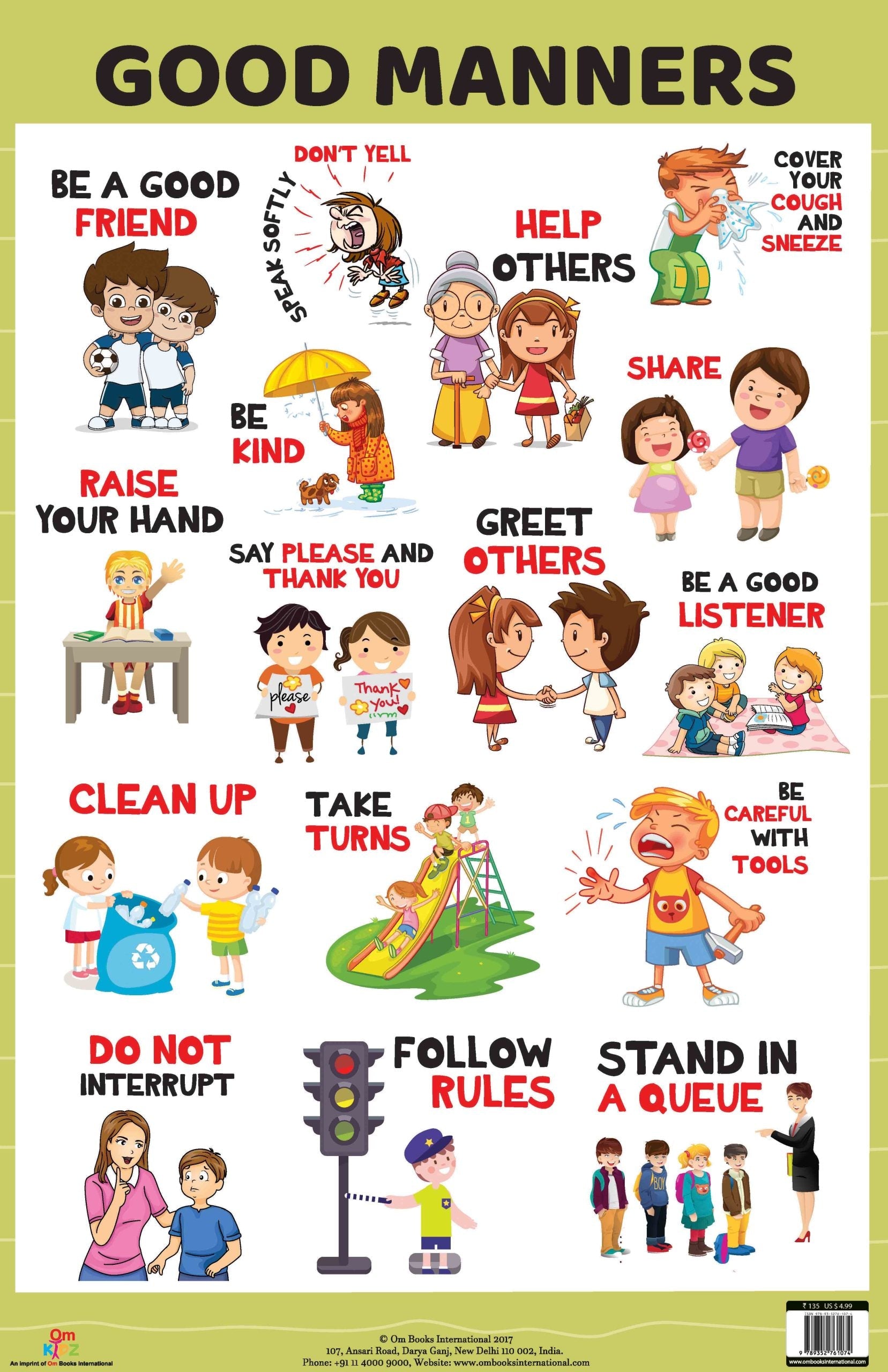 Good Manners : Charts - Om Books - Swadesiicart
