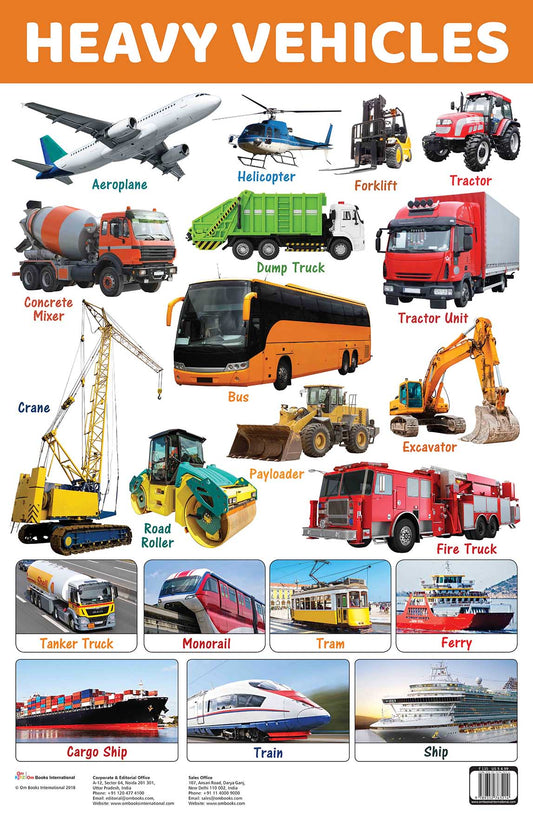 Heavy Vehicles : Charts - Om Books - Swadesiicart