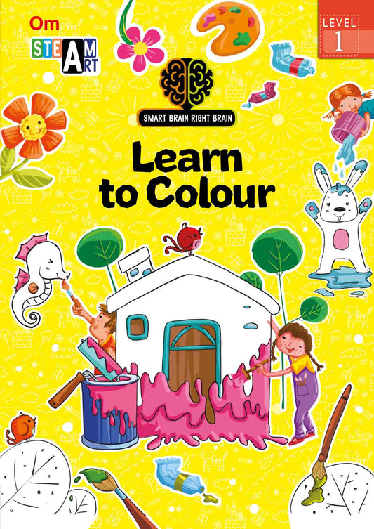 Smart Brain Right Brain Art Level 1 : Learn to Colour - Om Books - Swadesiicart