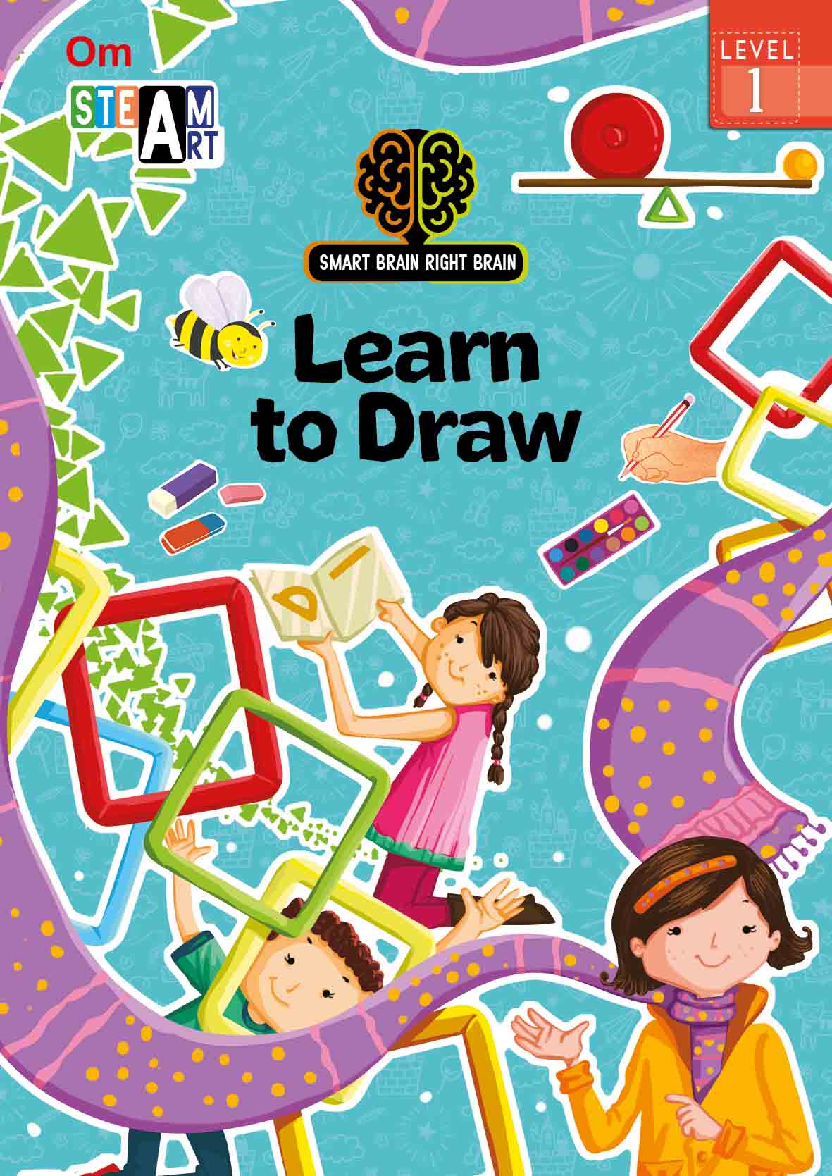 Smart Brain Right Brain Art Level 1 : Learn to Draw - Om Books - Swadesiicart