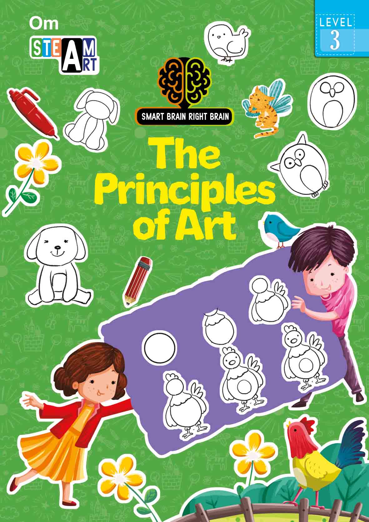 Smart Brain Right Brain Art Level 3 : The Principles of Art - Om Books - Swadesiicart