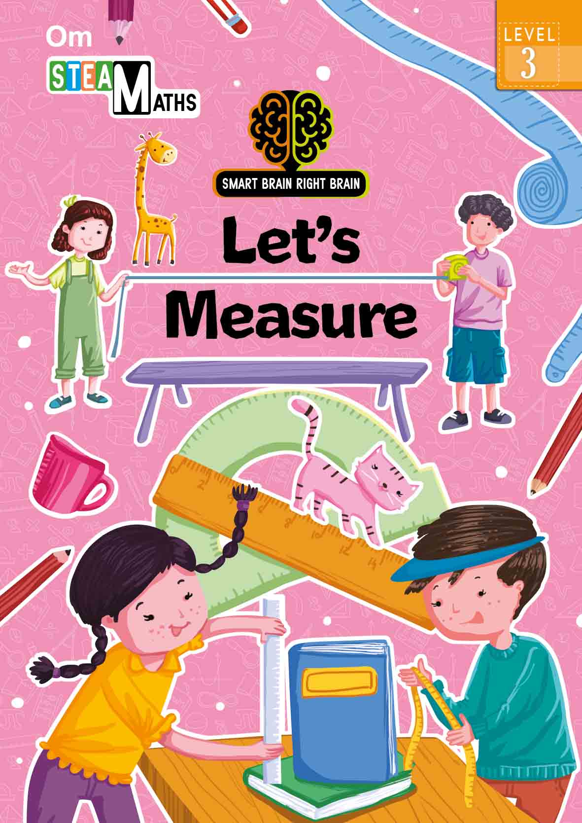 Smart Brain Right Brain Maths Level 3 : Let's Measure - Om Books - Swadesiicart