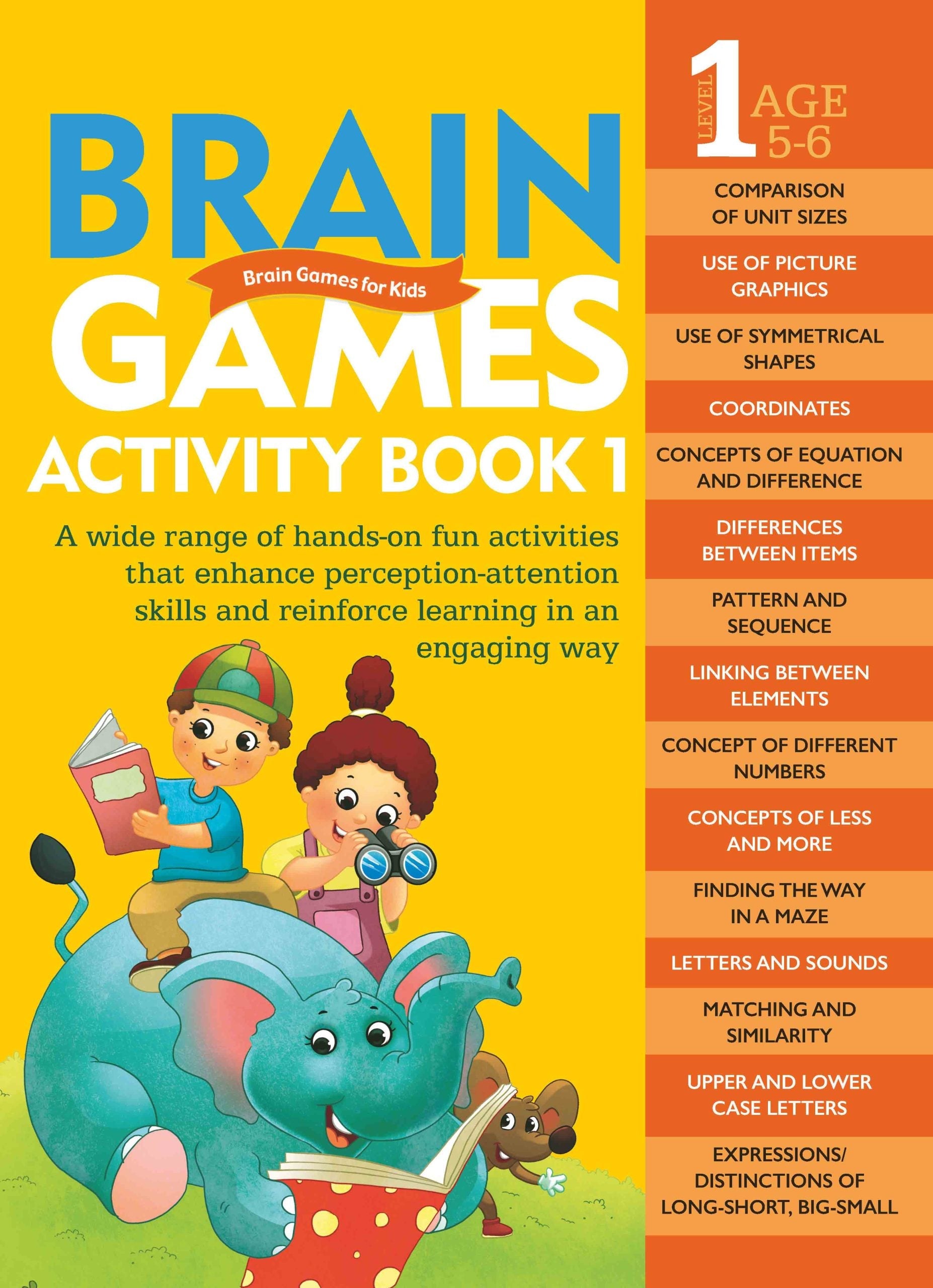 Brain Games for Kids : Brain Games Activity Book Level 1 : Book-1 - Om Books - Swadesiicart