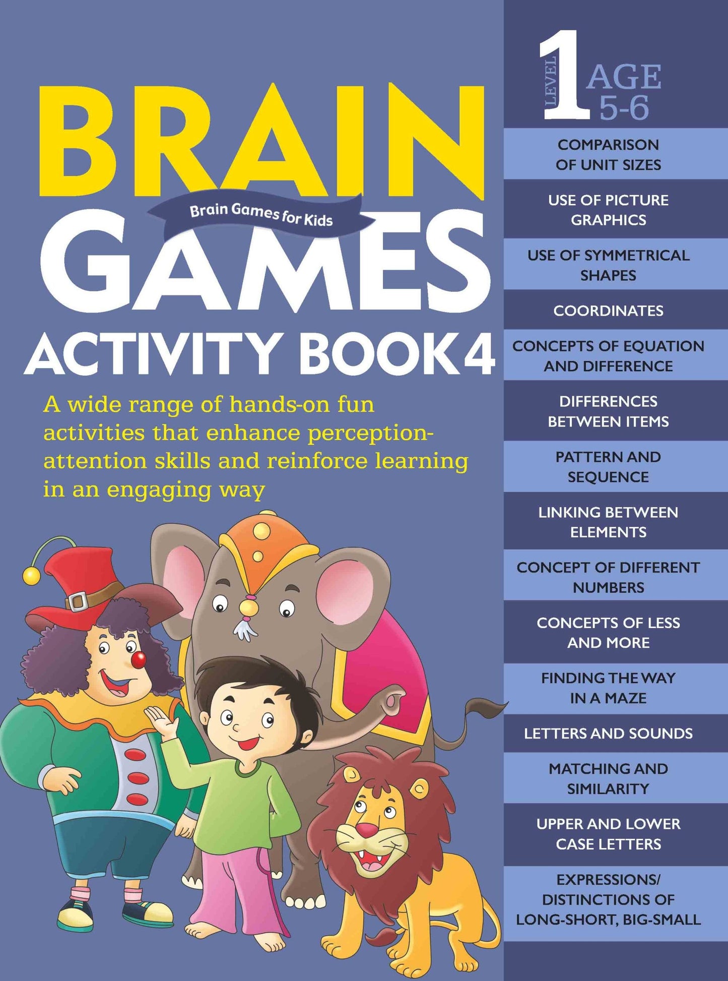 Brain Games for Kids : Brain Games Activity Book Level 1 : Book-4 - Om Books - Swadesiicart