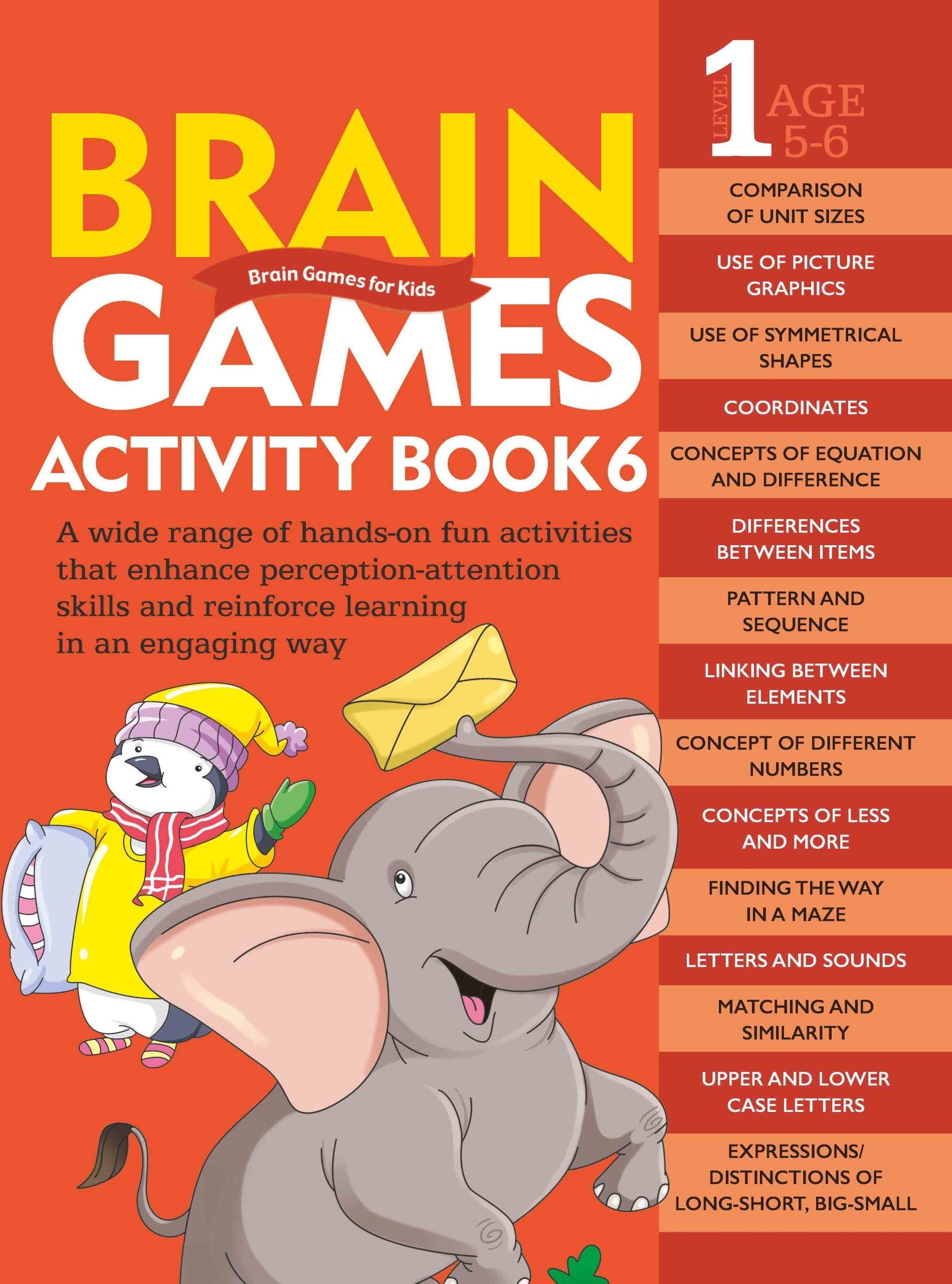 Brain Games for Kids : Brain Games Activity Book Level 1 : Book-6 - Om Books - Swadesiicart