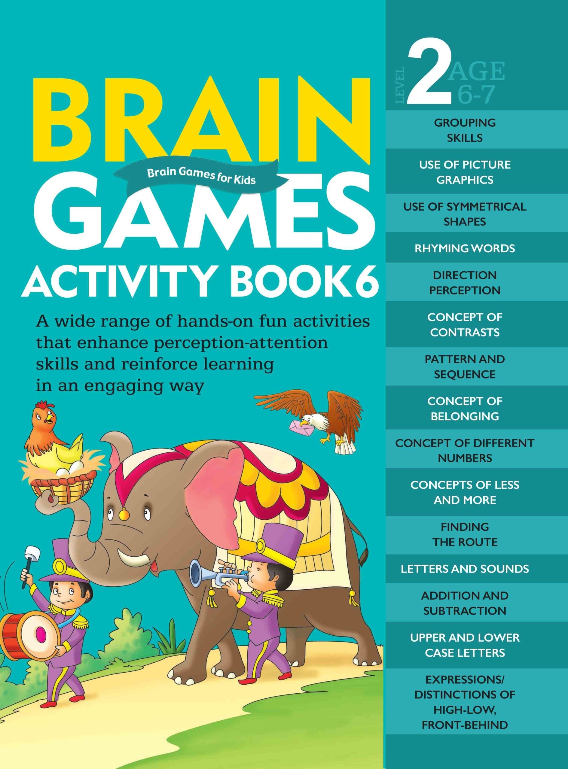 Brain Games for Kids : Brain Games Activity Book Level 2 : Book-6 - Om Books - Swadesiicart