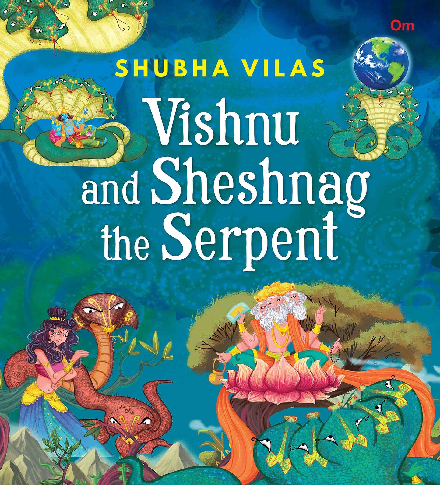 Vehicles of Gods : Vishnu and Sheshnag and the Serpent - Om Books - Swadesiicart