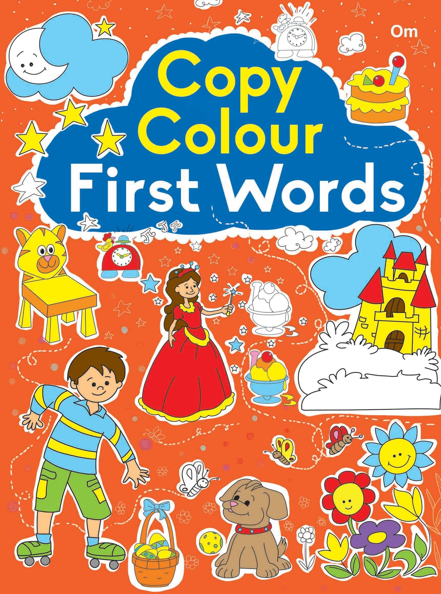 Copy Colour First Words - Om Books - Swadesiicart