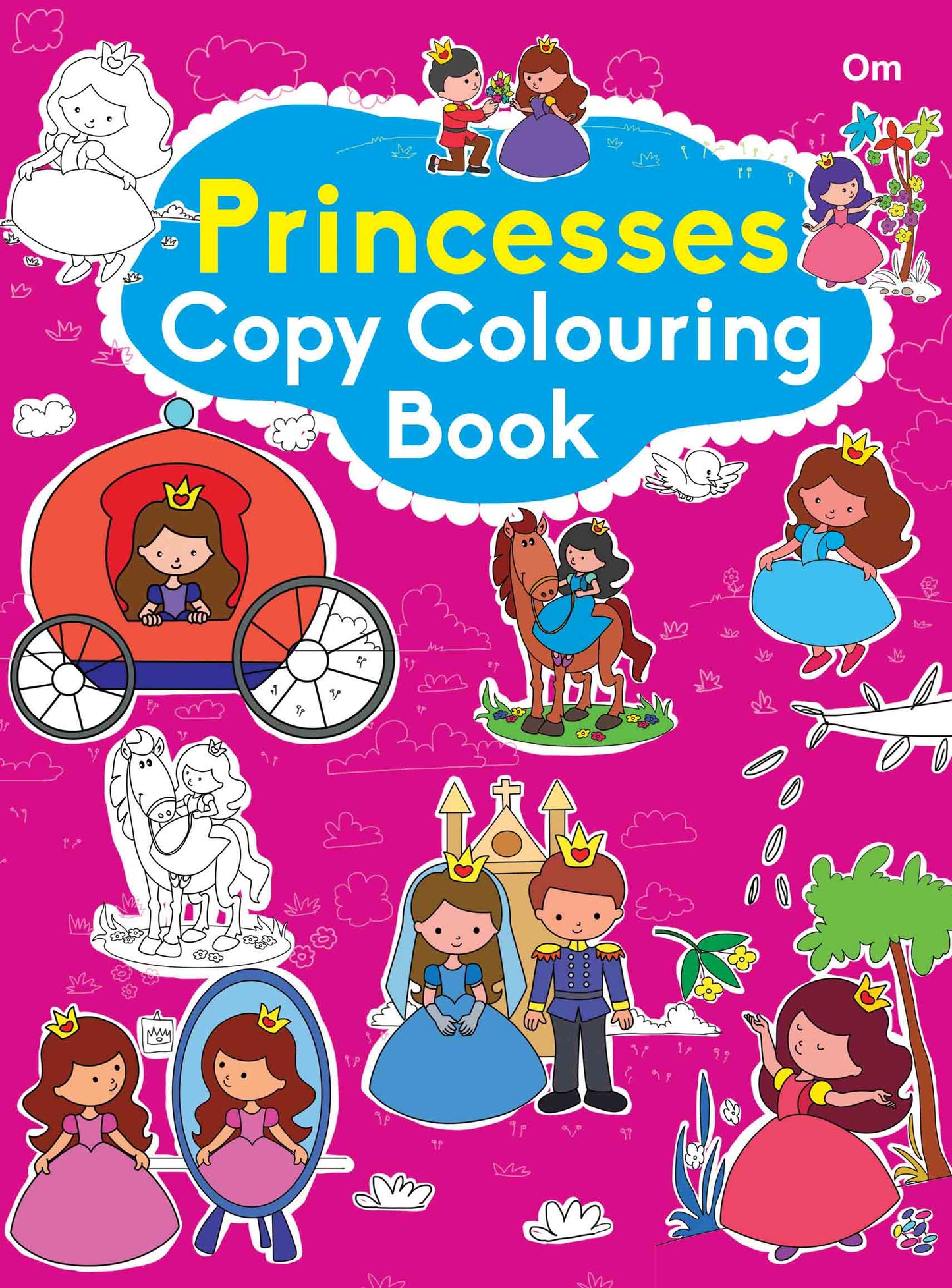 Princesses Copy Colouring Book - Om Books - Swadesiicart