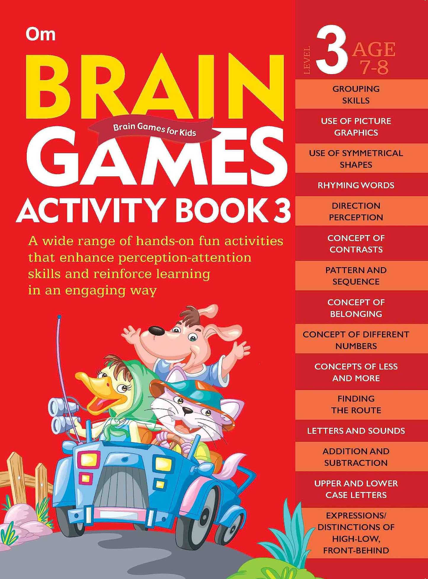 Brain Games Activity Books- 3 Level - 3 - Om Books - Swadesiicart