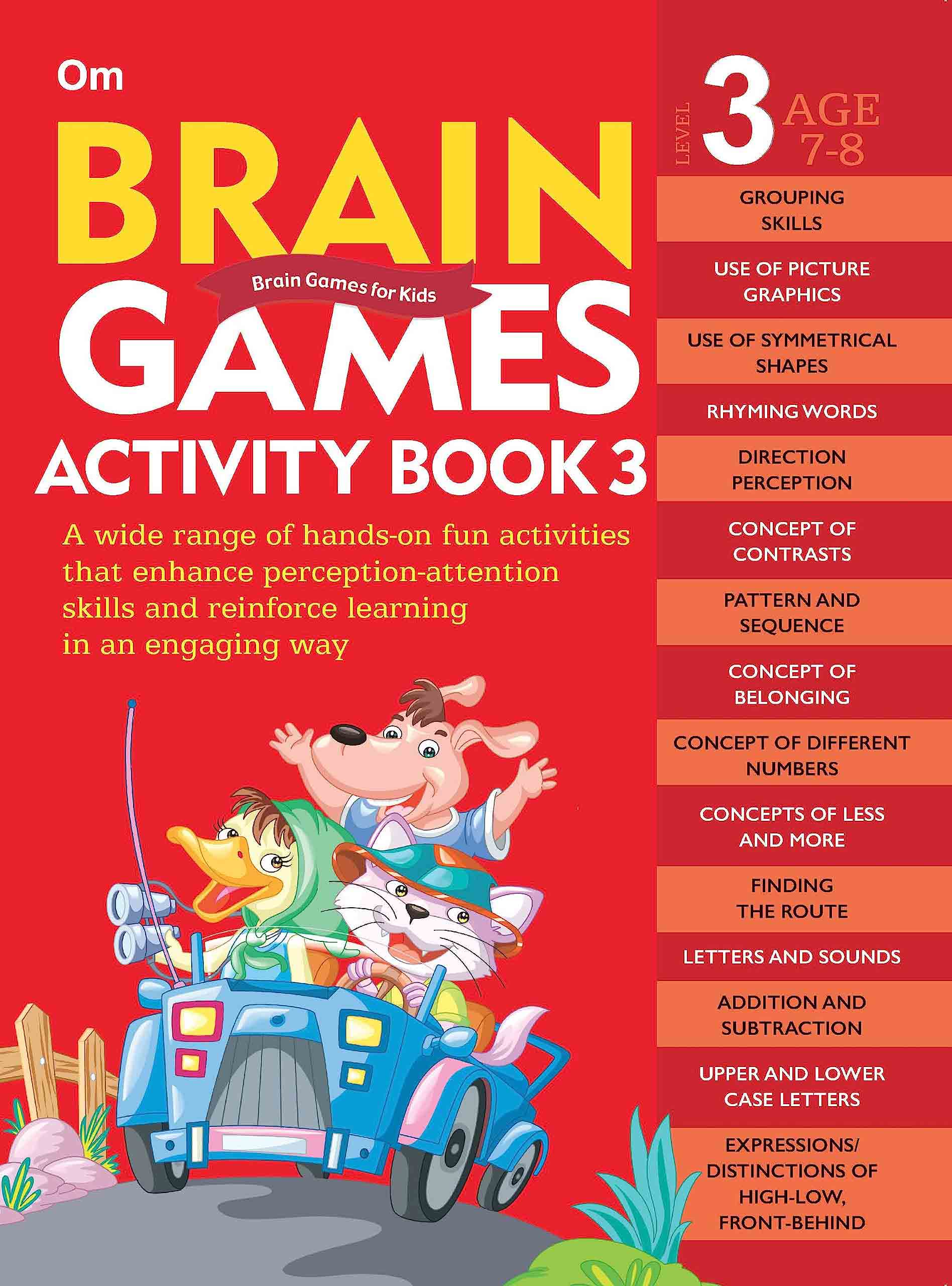 Brain Games Activity Books- 3 Level - 3 - Om Books - Swadesiicart