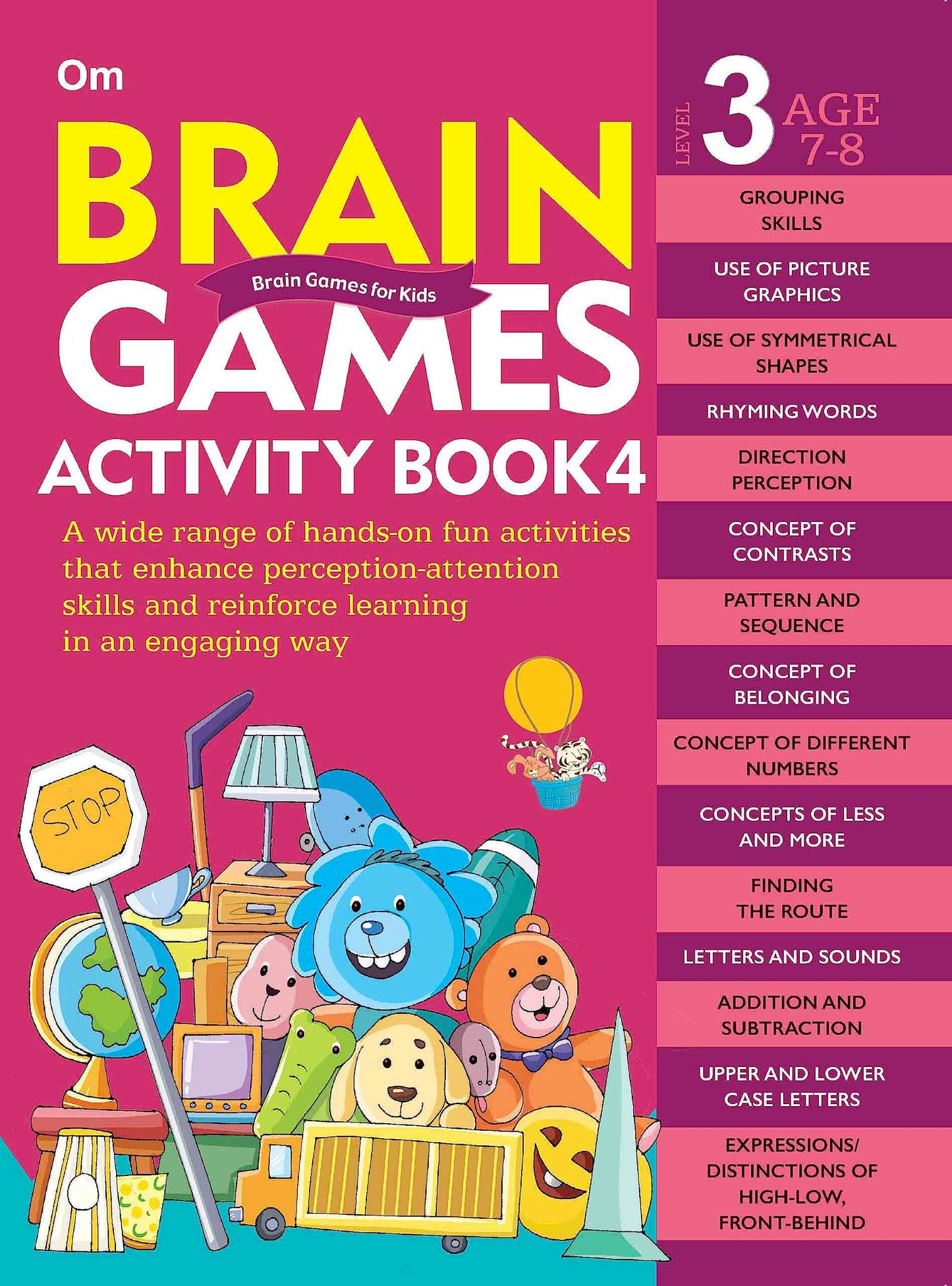 Brain Games Activity Books- 4 Level - 3 - Om Books - Swadesiicart