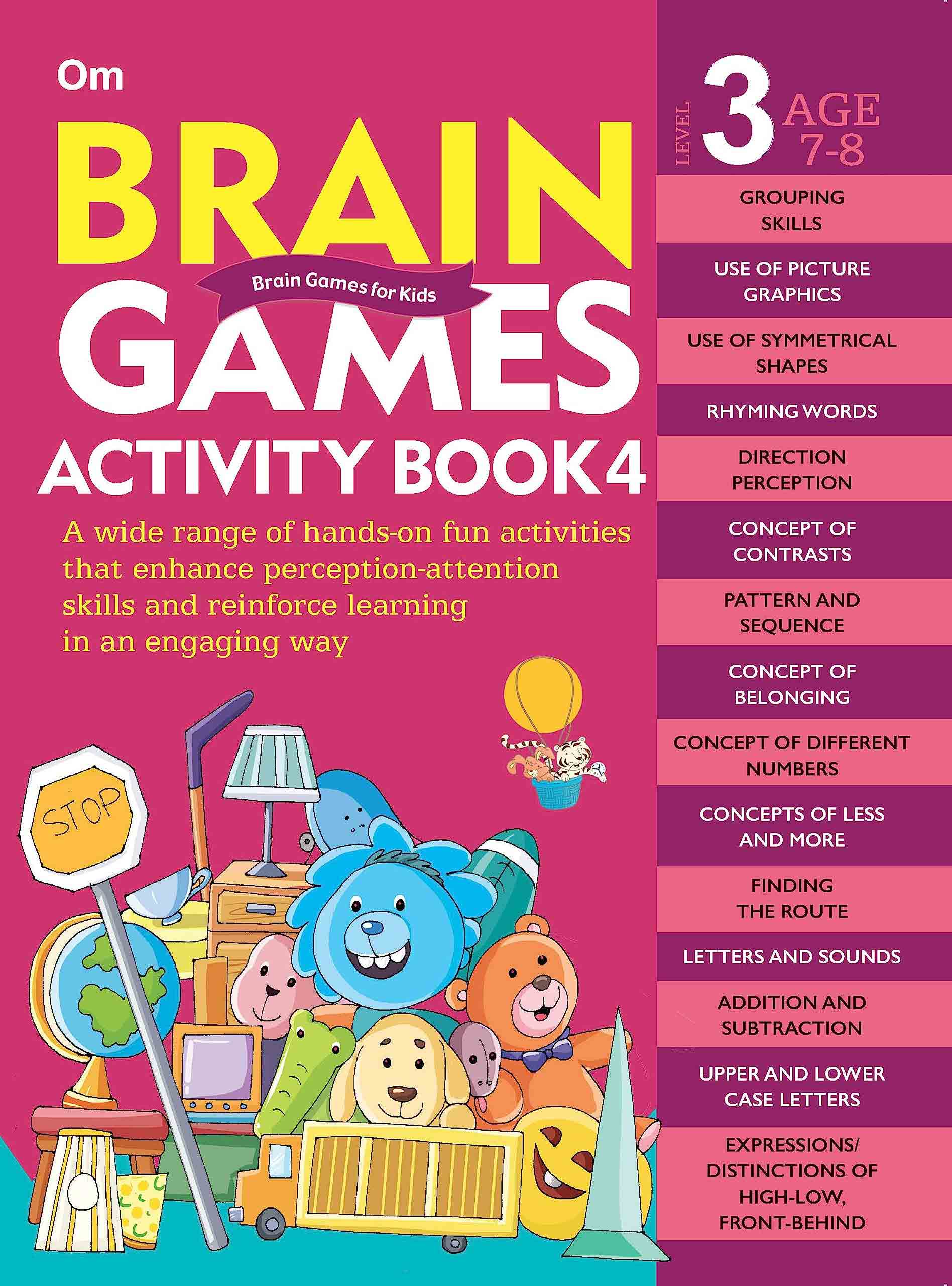 Brain Games Activity Books- 4 Level - 3 - Om Books - Swadesiicart