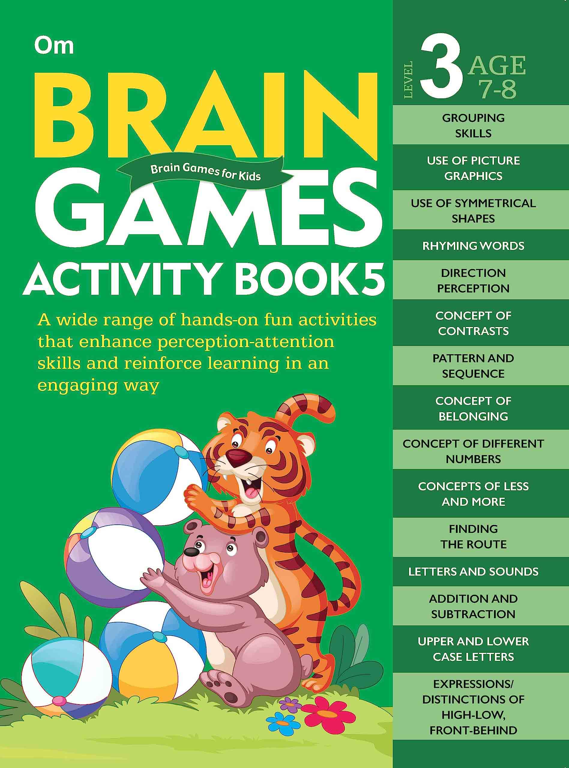 Brain Games Activity Books- 5Level - 3 - Om Books - Swadesiicart