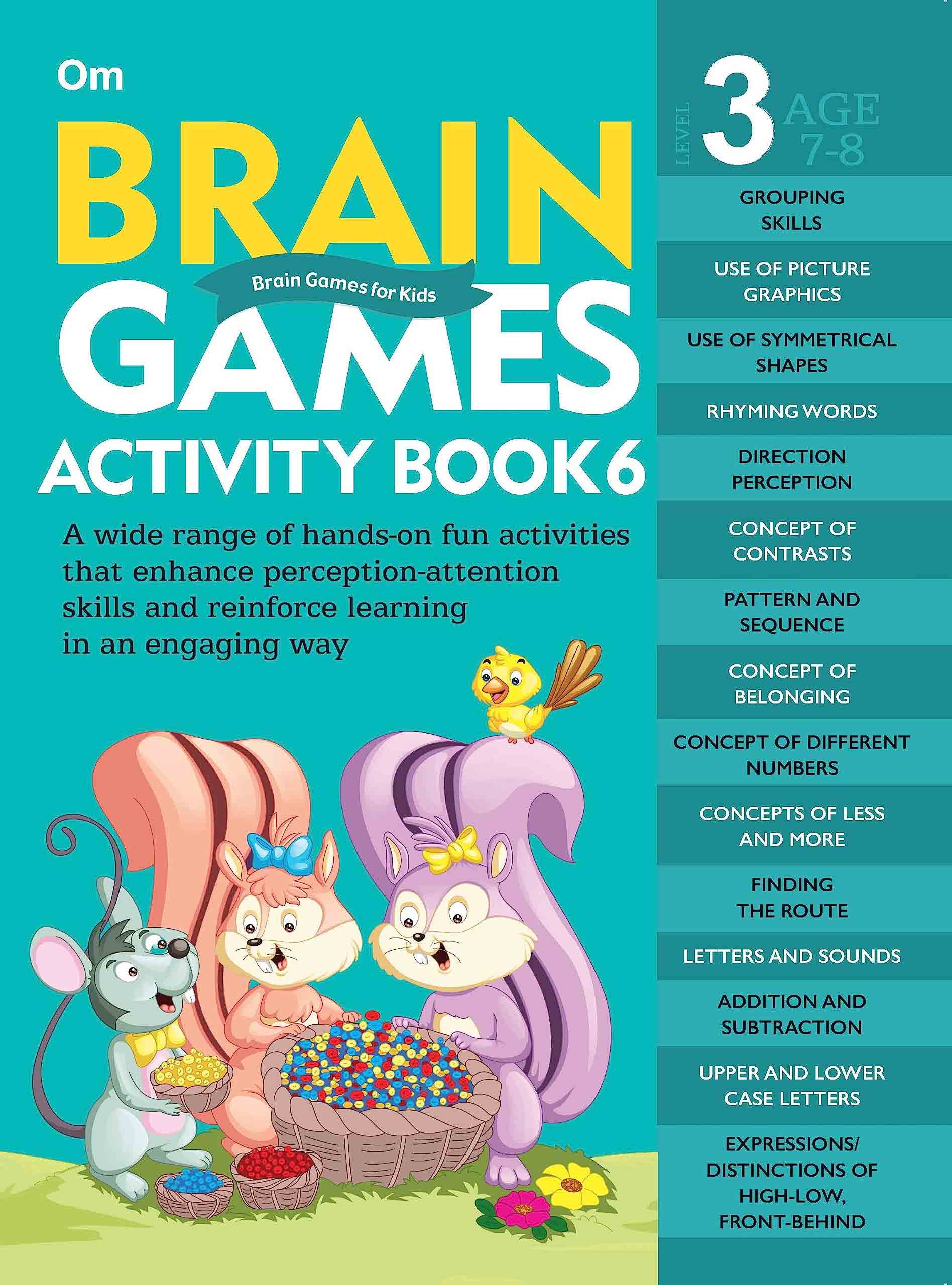 Brain Games Activity Books- 6 Level - 3 - Om Books - Swadesiicart