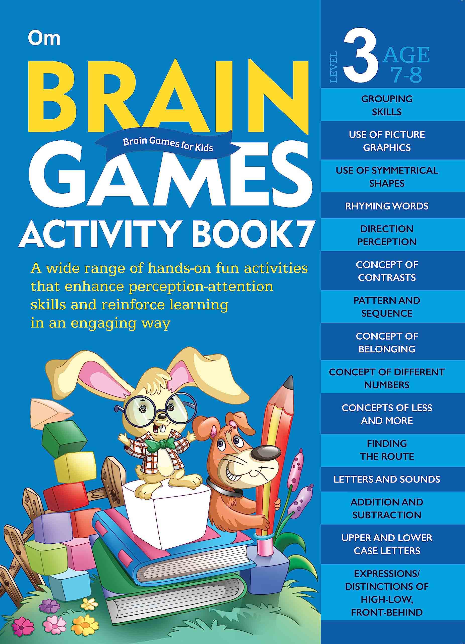 Brain Games Activity Books- 7 Level - 3 - Om Books - Swadesiicart